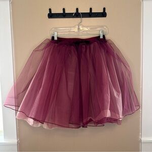 Weissman Burgundy Tulle Dance Skirt Size XL